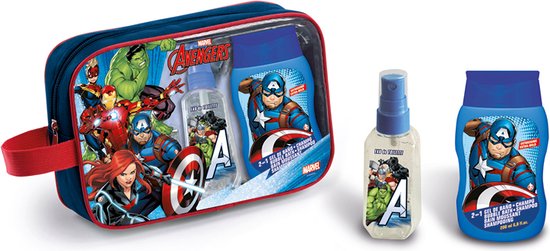 Avengers - Geschenkset in toilettas - Eau de Toilette 90ml + Bad - & Douchegel 200ml